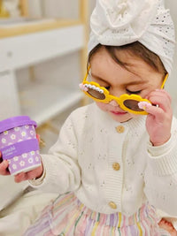 Flower Babychino Cup 120ml with Straw
